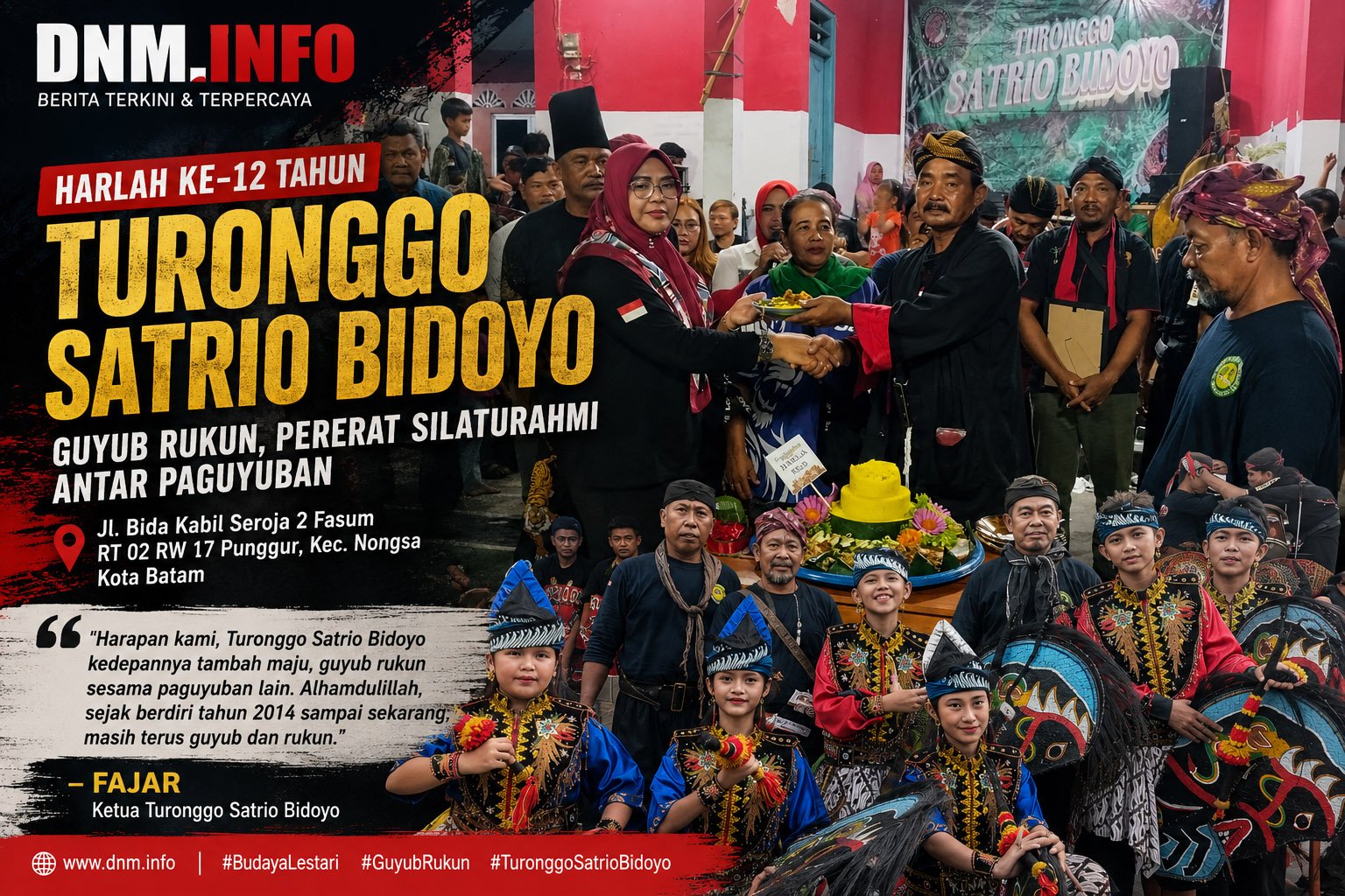 Harlah ke-12 Turonggo Satrio Bidoyo, Perkuat Guyub Rukun dan Kepedulian terhadap Masyarakat