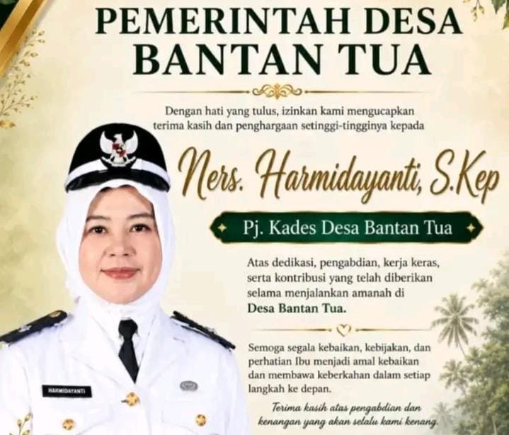 Pemdes dan Masyarakat Bantan Tua Sampaikan Terima Kasih kepada Pj Kepala Desa Harmidayanti
