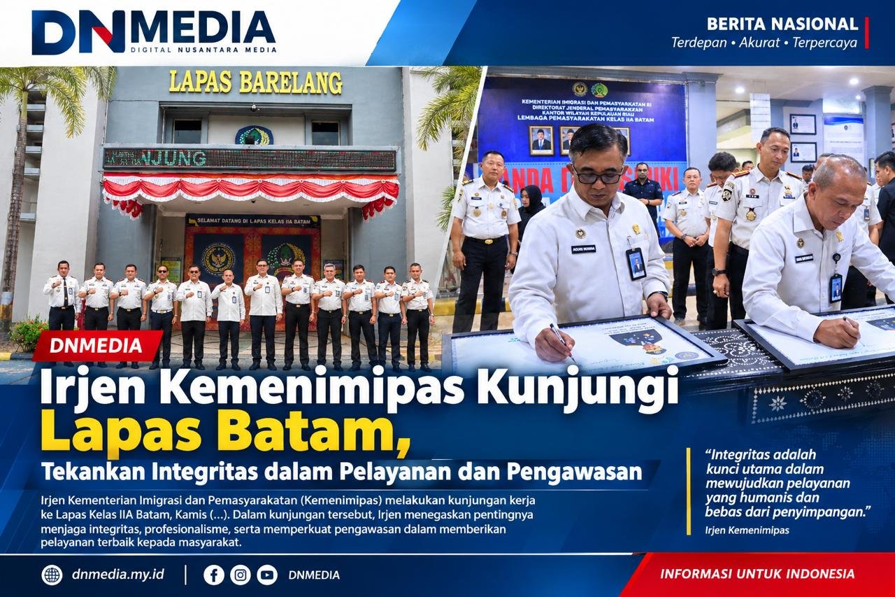 Irjen Kemenimipas Kunjungi Lapas Batam, Tekankan Integritas dalam Pelayanan dan Pengawasan