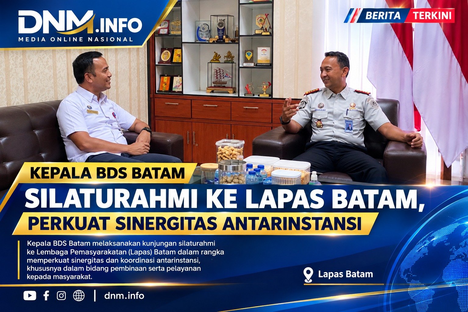 Kepala BDS Batam Silaturahmi ke Lapas Batam, Perkuat Sinergitas Antarinstansi
