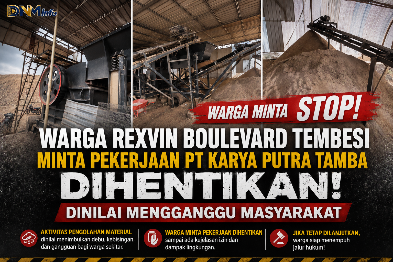 Warga Rexvin Boulevard Tembesi Minta Pekerjaan PT Karya Putra Tamba Dihentikan, Dinilai Mengganggu Masyarakat