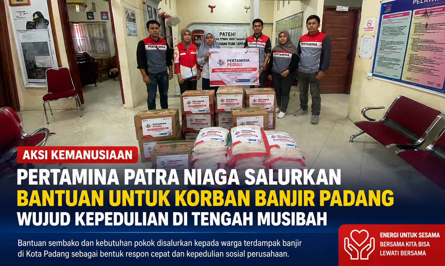 Pertamina Patra Niaga Salurkan Bantuan untuk Korban Banjir Padang, Wujud Kepedulian di Tengah Musibah