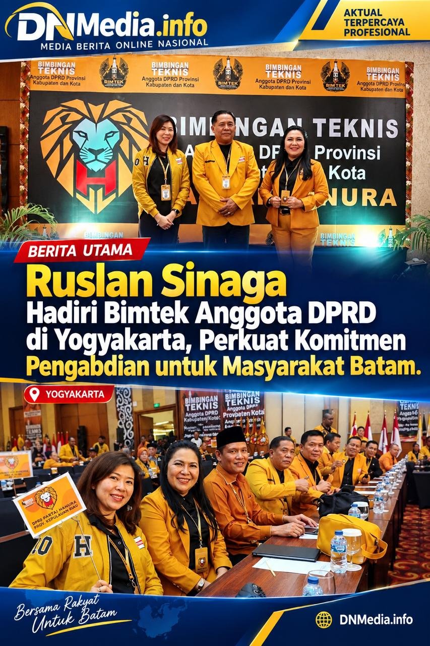 Ruslan Sinaga Hadiri Bimtek Anggota DPRD di Yogyakarta, Perkuat Komitmen Pengabdian untuk Masyarakat Batam