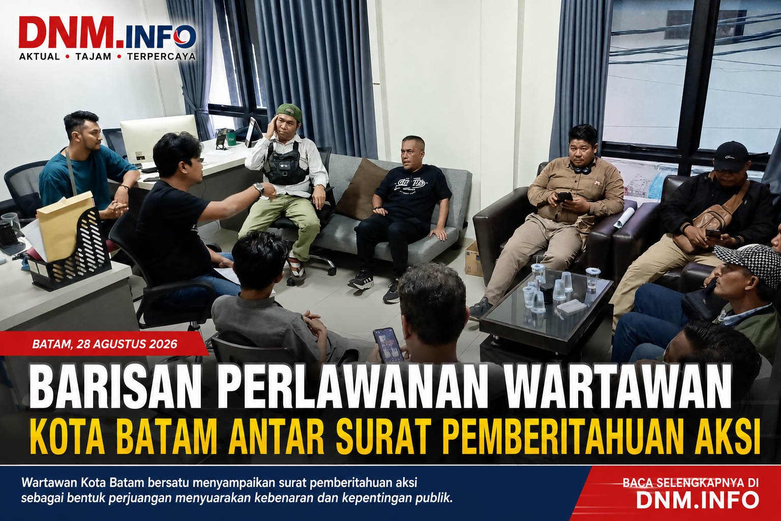 Barisan Perlawanan Wartawan Kota Batam Antar Surat Pemberitahuan Aksi