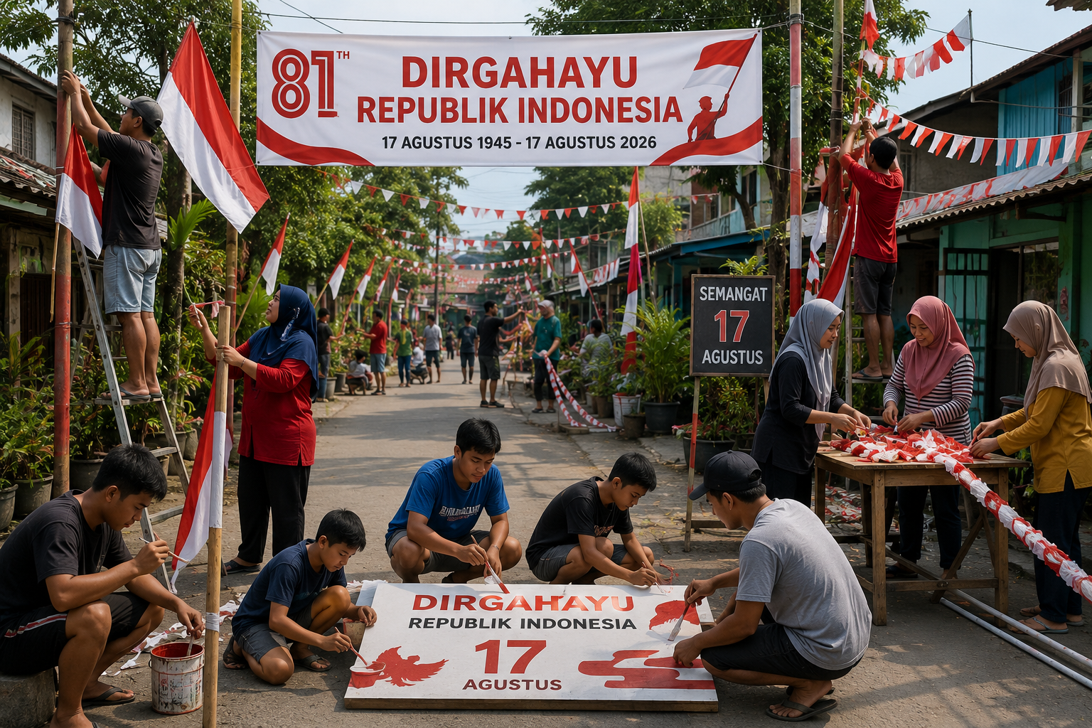 Semangat Kemerdekaan Mulai Terasa, Warga Kota Batam Bersiap Sambut HUT ke-81 Republik Indonesia